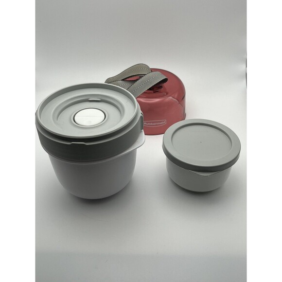 Rubbermaid Fasten + Go Soup Container Kit With Travel Strap - Pre Owned - Picture 2 of 6